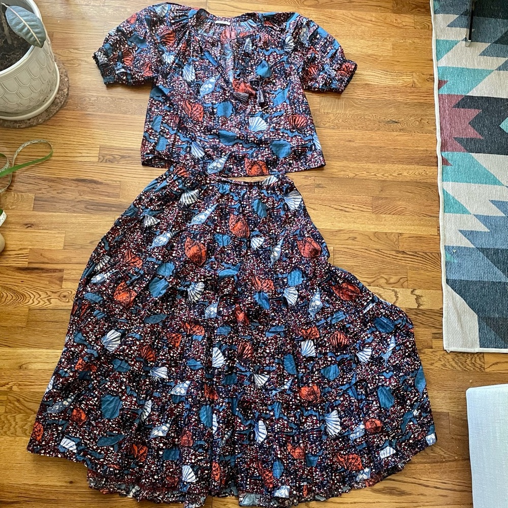 Ulla Johnson Cotton Skirt Set Blue